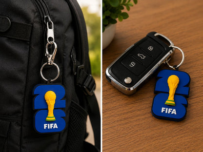 3D Printed World Cup Trophy Keychain | Soccer Fan Sports Souvenir Mimo Art Decor