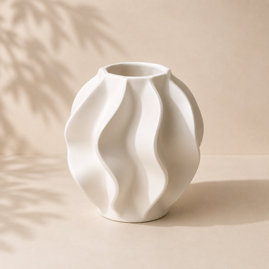Modern Sculptural Vase | Minimalist Home Decor | 3D Printed Flower Vase