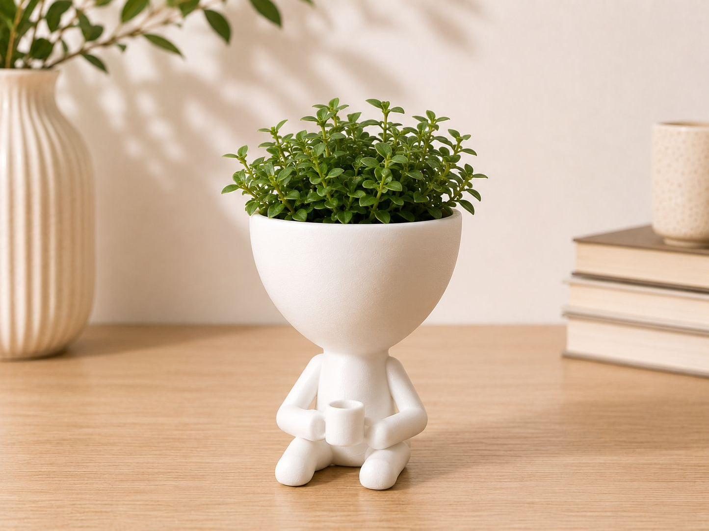 Character Planters | Modern Succulent Pots, Rainbow Home Decor, 3D Printed Figurines
