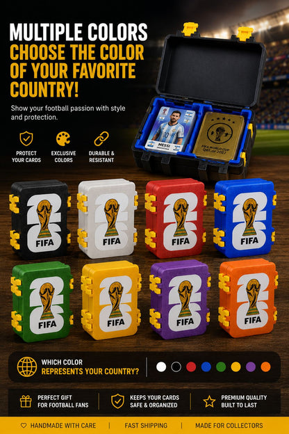 3D Printed Football Card Storage Box | FIFA World Cup Sticker Holder