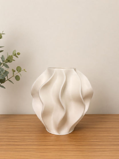 Modern Sculptural Vase | Minimalist Home Decor | 3D Printed Flower Vase