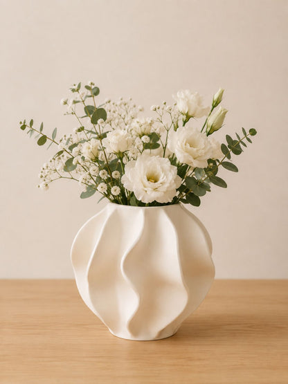 Modern Sculptural Vase | Minimalist Home Decor | 3D Printed Flower Vase
