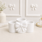 3D Printed Bow Makeup Organizer | Pink Vanity, Desk, Bathroom Storage Holder
