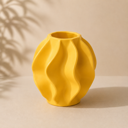 Modern Sculptural Vase | Minimalist Home Decor | 3D Printed Flower Vase