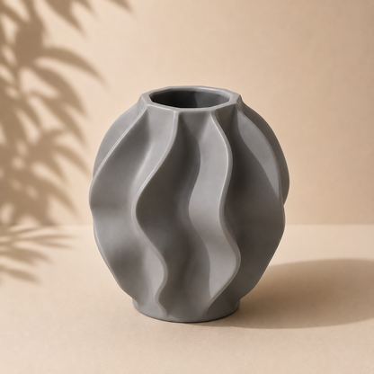 Modern Sculptural Vase | Minimalist Home Decor | 3D Printed Flower Vase