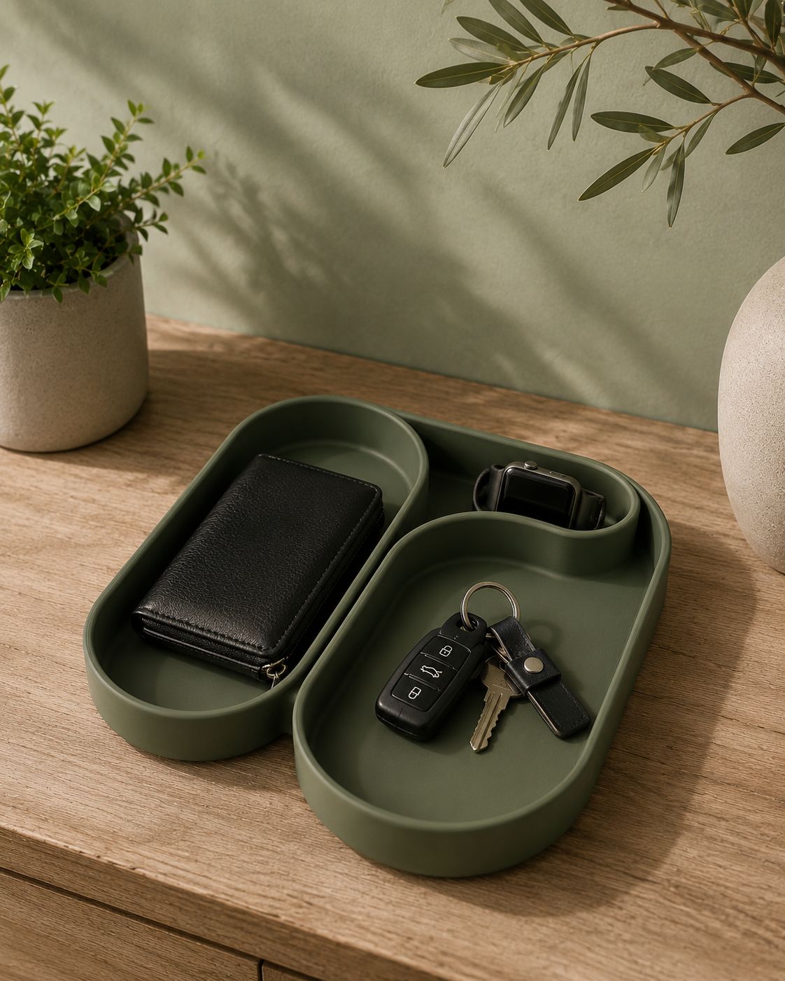 Minimalist Valet Tray Organizer | Catchall Tray for Keys & Wallet | Bedside Table Organizer | Entryway Tray | Modern Home Decor | 3D Printed