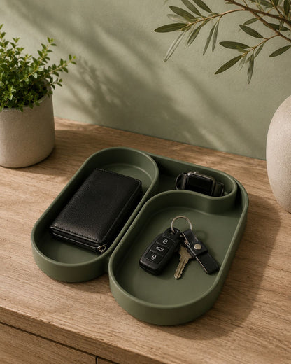 Minimalist Valet Tray Organizer | Catchall Tray for Keys & Wallet | Bedside Table Organizer | Entryway Tray | Modern Home Decor | 3D Printed