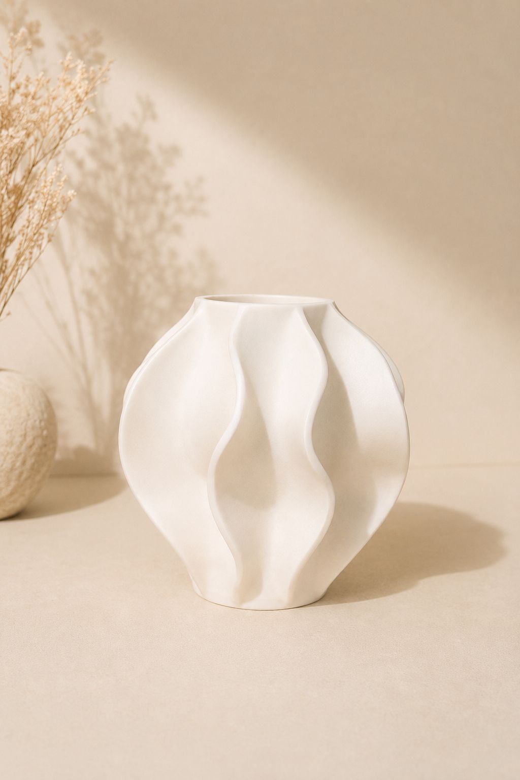 Modern Sculptural Vase | Minimalist Home Decor | 3D Printed Flower Vase