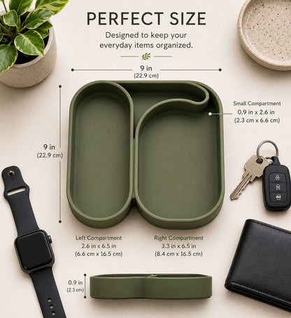 Minimalist Valet Tray Organizer | Catchall Tray for Keys & Wallet | Bedside Table Organizer | Entryway Tray | Modern Home Decor | 3D Printed