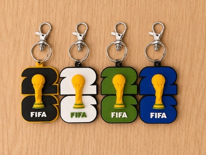 3D Printed World Cup Trophy Keychain | Soccer Fan Sports Souvenir Mimo Art Decor