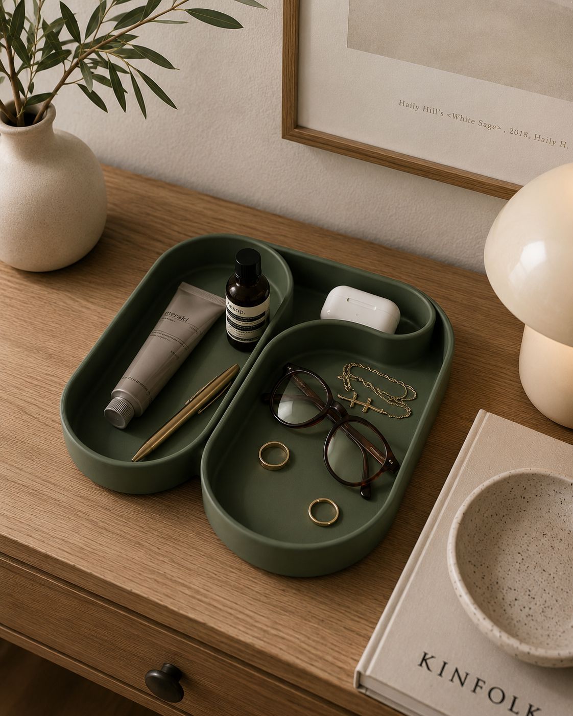 Minimalist Valet Tray Organizer | Catchall Tray for Keys & Wallet | Bedside Table Organizer | Entryway Tray | Modern Home Decor | 3D Printed